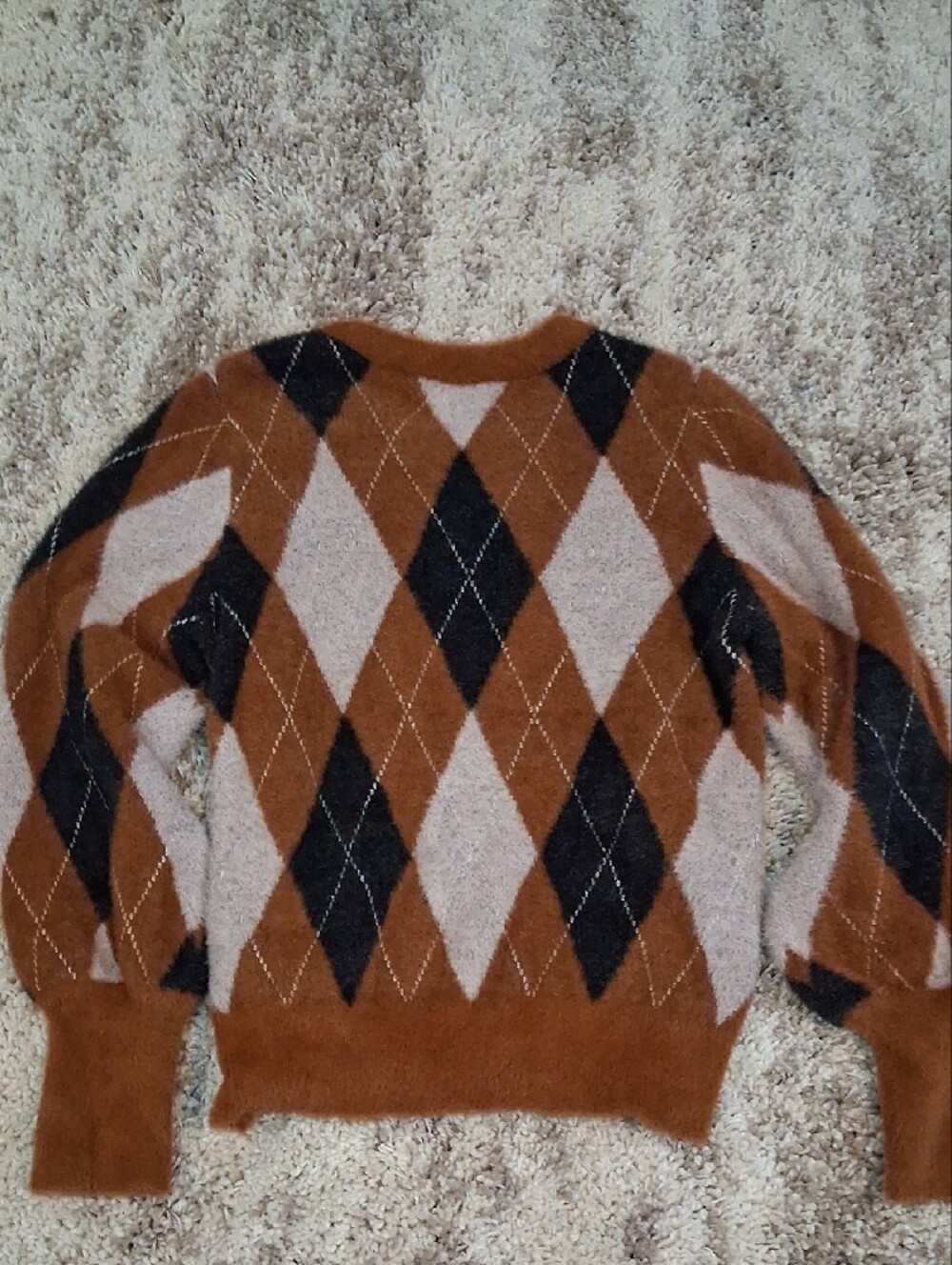 Evereve Frankie Crewneck Pullover Argyle Sweater - Picture 8 of 11